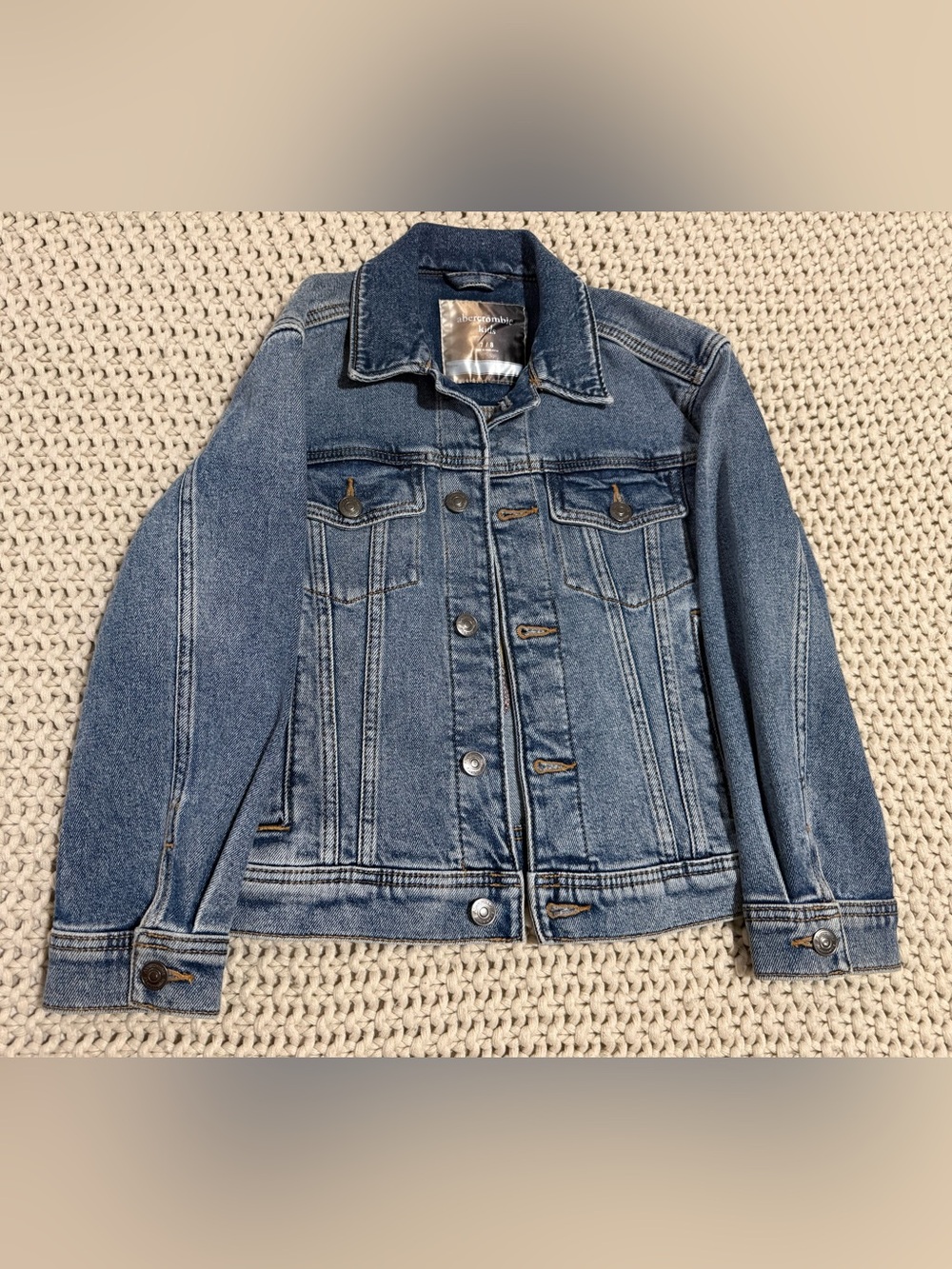 abercrombie kids Blue Denim Trucker Jacket